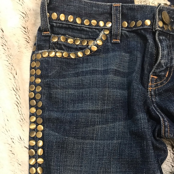Current Elliott gold studded jeans - Picture 14 of 15